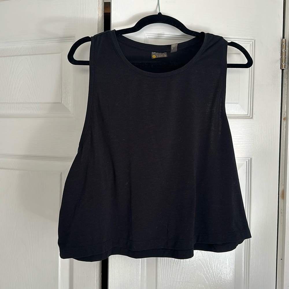 Zella - Crop black yoga top - Size L